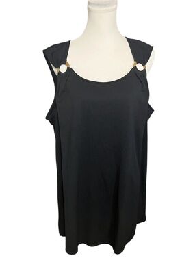 Croft & barrow sleeveless blouse plus size XXL  
Polyester and Spandex